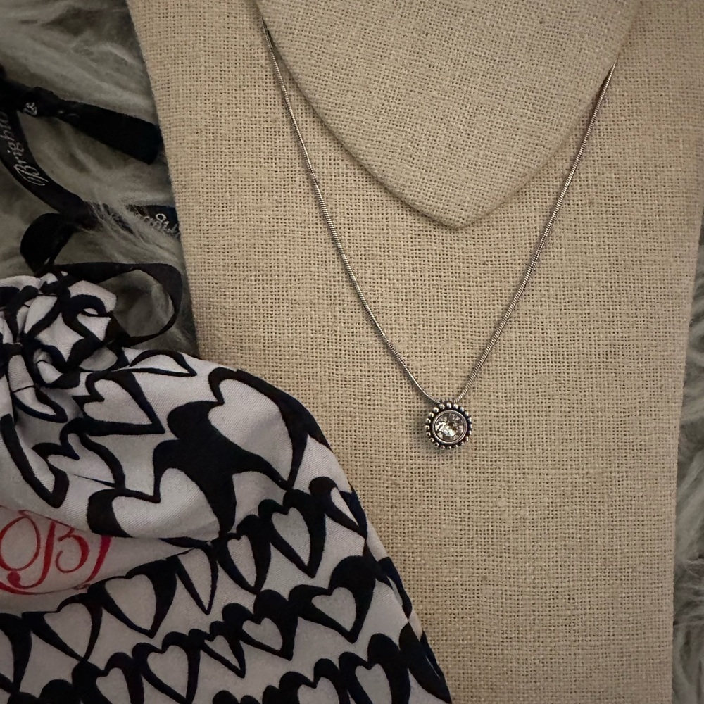 Brighton Silver Necklace with Crystal Charm